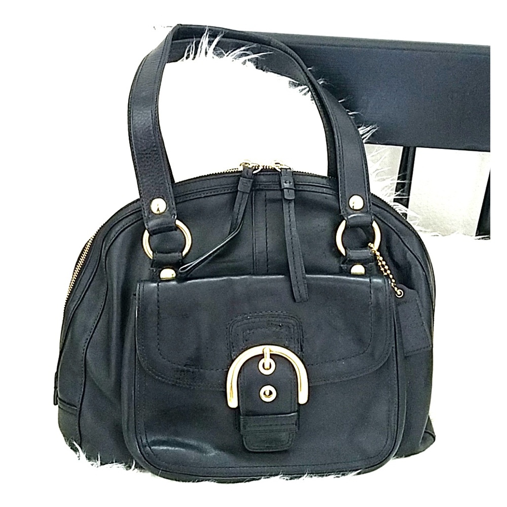 Coach leather black handbag. Authentic